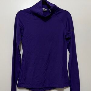 Nike Women's Purple Long Sleeve Pullover Top with Mock Neck
